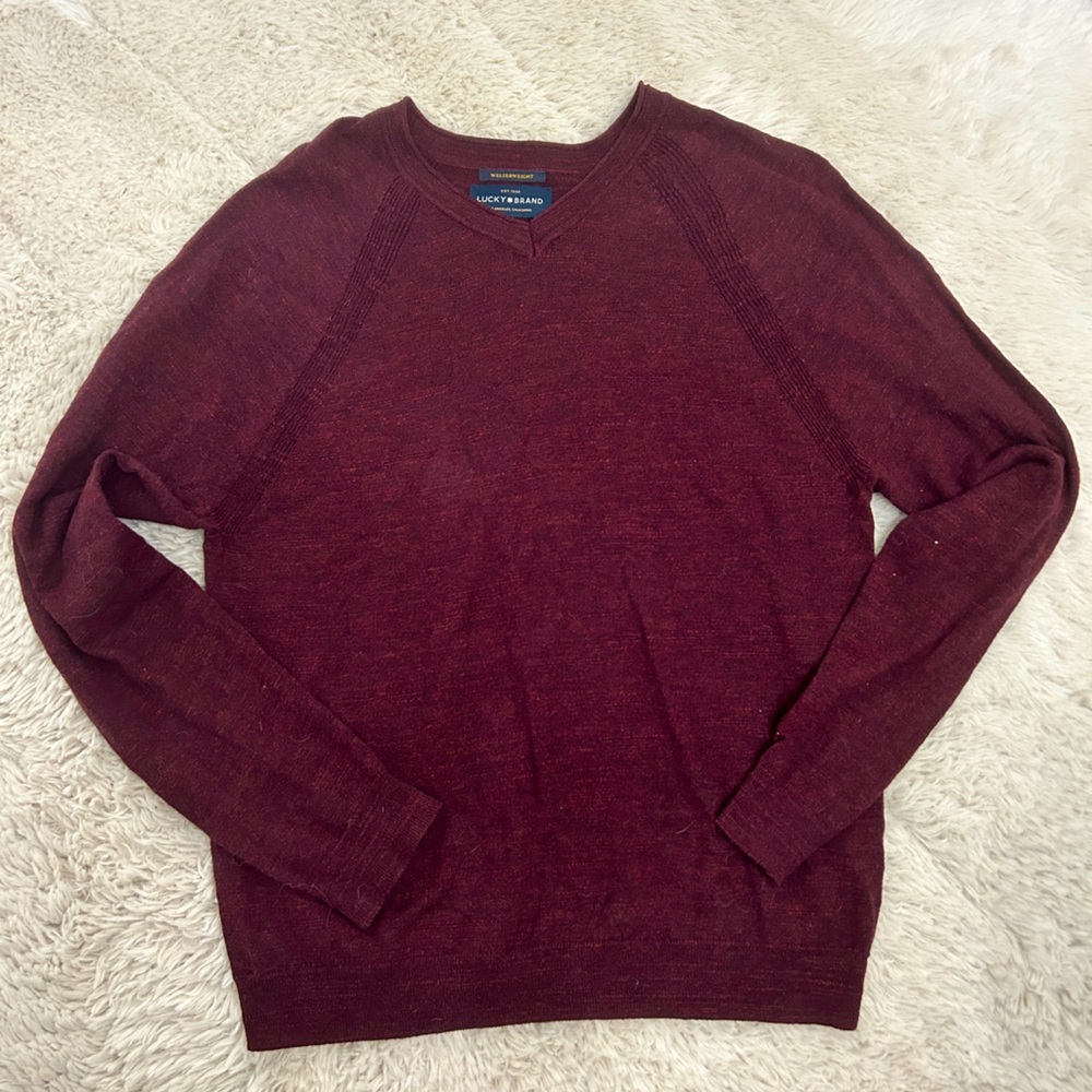 Lucky Brand maroon sweater